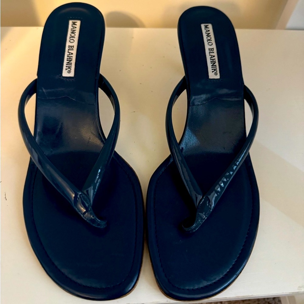 Manolo Blahnik Thong Sandal with heel